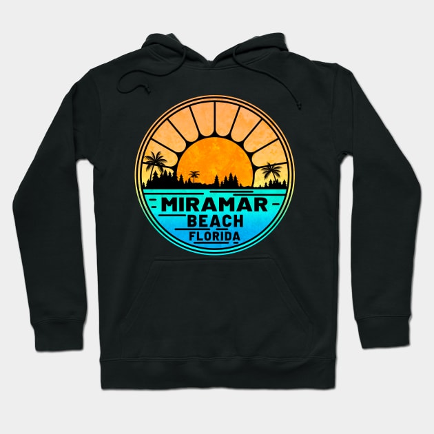 Miramar Beach Florida Palms Panhandle Emerald Coast Hoodie by TravelTime